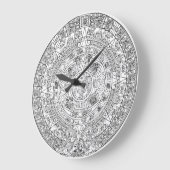 Aztec Kalender Vector all Clock Große Wanduhr (Winkel)