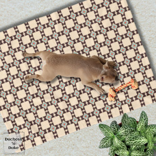 Aztec-Kreuz-Muster Boho Südwest-Design Haustier Fleecedecke