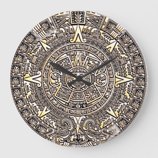 Aztec (Large) Wall Clock Große Wanduhr (Vorderseite)