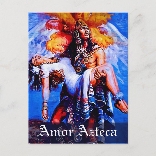 Aztec Legend Iztaccihuatl Popocatepetl Postkarte (Vorderseite)