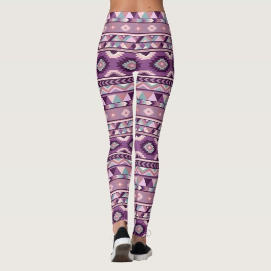 Aztec Lila Women's Leggings (Rückseite)