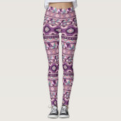 Aztec Lila Women's Leggings (Vorderseite)