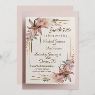 Aztec Lilly Hochzeit Save The Date
