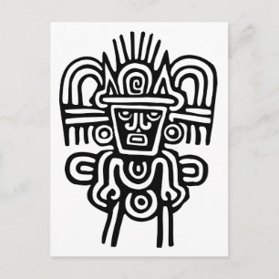 Aztec Man Postkarte