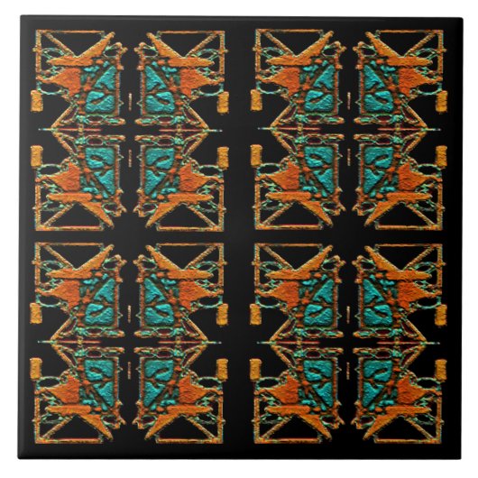 Aztec Mandala Fliese (Vorderseite)