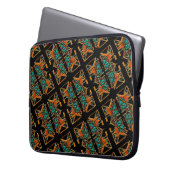 Aztec Mandala Laptopschutzhülle (Vorderseite Links)