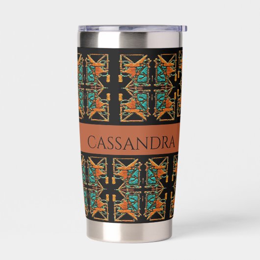 Aztec Mandala Personalisiert Thermobecher (Links)