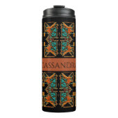 Aztec Mandala Personalisiert Thermosbecher (Vorderseite)