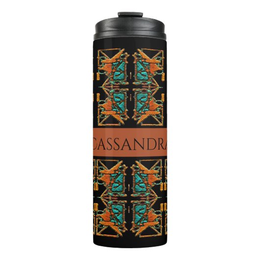 Aztec Mandala Personalisiert Thermosbecher (Vorderseite)