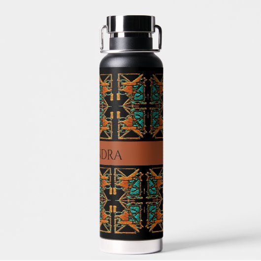 Aztec Mandala Personalisiert Trinkflasche (Rückseite)