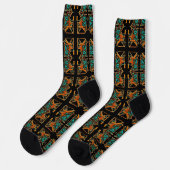 Aztec Mandala Socken (Linkes Detail)