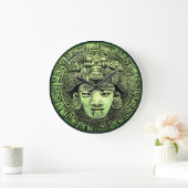 Aztec Mask Große Wanduhr (Zuhause)
