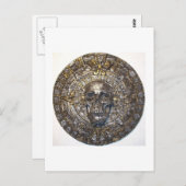 Aztec/Mayan Skull Warrior Kalender Postkarte (Vorne/Hinten)