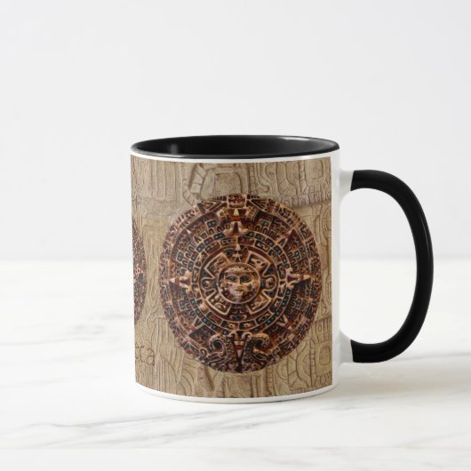 AZTEC MAYAN SUN CALENDAR Geschenk Tasse (Rechts)
