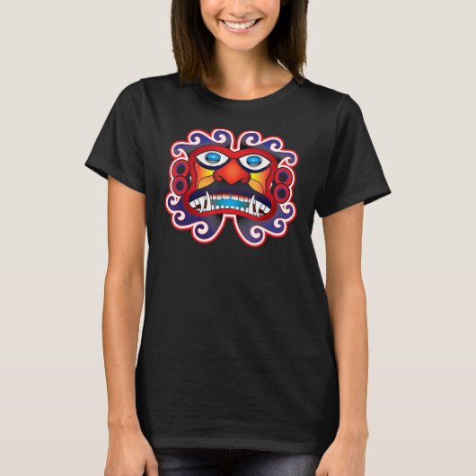 Aztec Mayan Sun God Face T-Shirt (Vorderseite)