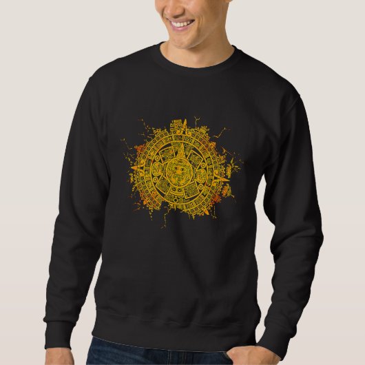 Aztec Mayas Aztec Kalender Mexiko Geschichte 4 Sweatshirt (Vorderseite)