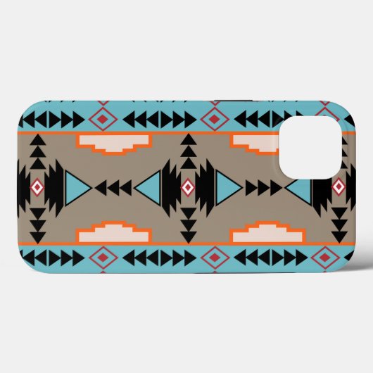 Aztec Mexican Geometric Pattern Case-Mate iPhone Hülle (Rückseite (Horizontal))