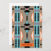 Aztec Mexican Geometric Pattern Dankeskarte (Vorne/Hinten)