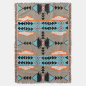 Aztec Mexican Geometric Pattern Decke (Vorderseite Vertikal)