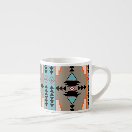 Aztec Mexican Geometric Pattern Espressotasse (Rechts)