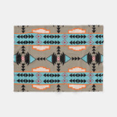 Aztec Mexican Geometric Pattern Fleecedecke (Vorderseite (Horizontal))