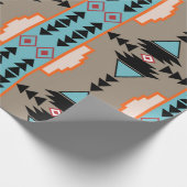Aztec Mexican Geometric Pattern Geschenkpapier (Ecke)