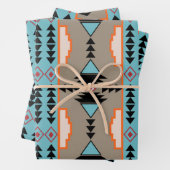 Aztec Mexican Geometric Pattern Geschenkpapier Set (Beispiel)