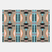 Aztec Mexican Geometric Pattern Geschenkpapier Set (Vorderseite)