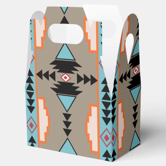 Aztec Mexican Geometric Pattern Geschenkschachtel (Geöffnet)