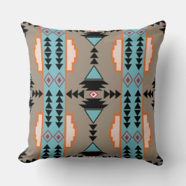 Aztec Mexican Geometric Pattern Kissen