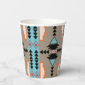 Aztec Mexican Geometric Pattern Pappbecher (Rückseite)