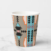 Aztec Mexican Geometric Pattern Pappbecher (Vorderseite)