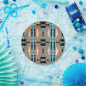 Aztec Mexican Geometric Pattern Pappteller (Party)