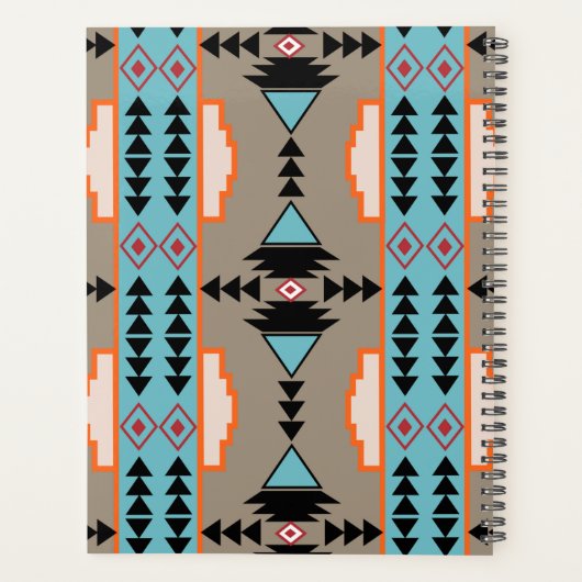 Aztec Mexican Geometric Pattern Planer (Rückseite)