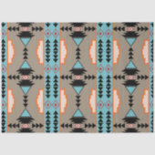 Aztec Mexican Geometric Pattern Seidenpapier (Vorderseite)