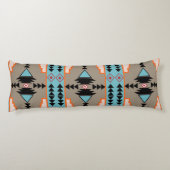 Aztec Mexican Geometric Pattern Seitenschläferkissen (Rückseite)