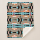 Aztec Mexican Geometric Pattern Sherpadecke (Vorderseite)