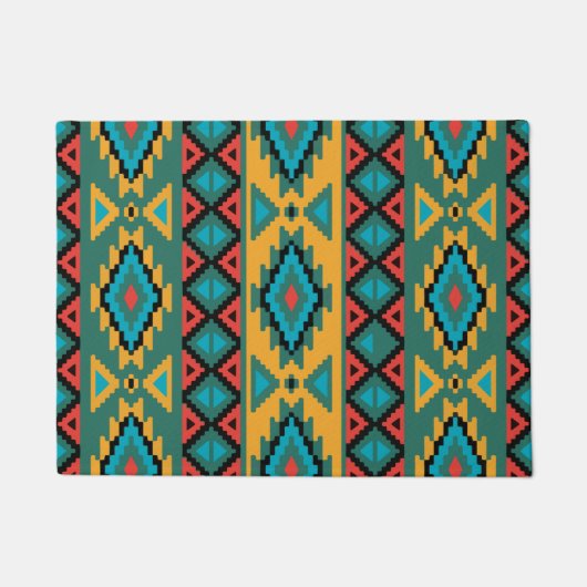 Aztec Mexican Pattern Trend Hipster Design Fußmatte (Vorderseite)