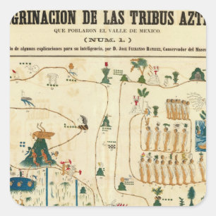 Aztec Mexico Valley 2 Quadratischer Aufkleber
