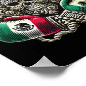 Aztec Mictlantecuhtli Mexican Pride Boxing 1 Poster (Ecke)