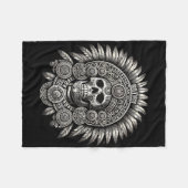 Aztec Mictlantecuhtli Mexican Pride Boxing Fleecedecke (Vorderseite (Horizontal))