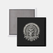 Aztec Mictlantecuhtli Mexican Pride Boxing Magnet (Vorderseite/Rückseite)