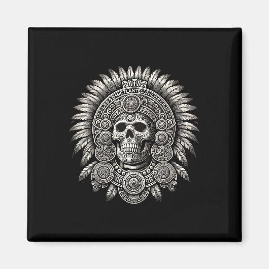 Aztec Mictlantecuhtli Mexican Pride Boxing Magnet (Vorne)