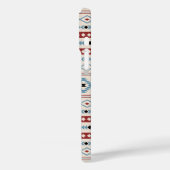 Aztec Mixed Motif Muster Red Blue Blk Creme Case-Mate iPhone Hülle (Rückseite / Links)