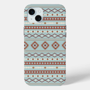 Aztec Mixed Motif Muster Rusts Cream Blue Case-Mate iPhone Hülle