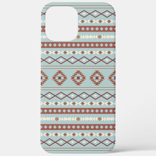 Aztec Mixed Motif Muster Rusts Cream Blue Case-Mate iPhone Hülle (Rückseite)