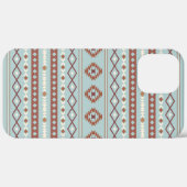 Aztec Mixed Motif Muster Rusts Cream Blue Case-Mate iPhone Hülle (Hinten (horizontal))