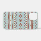Aztec Mixed Motif Muster Rusts Cream Blue Case-Mate iPhone Hülle (Rückseite (Horizontal))