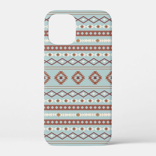 Aztec Mixed Motif Muster Rusts Cream Blue Case-Mate iPhone Hülle (Rückseite)