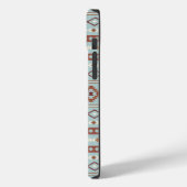 Aztec Mixed Motif Muster Rusts Cream Blue Case-Mate iPhone Hülle (Rückseite / Links)